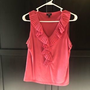 Talbots ruffle neck tank